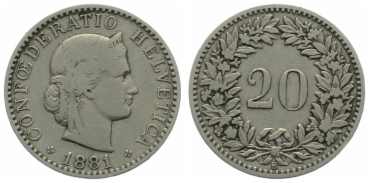 20 Rappen 1881 B